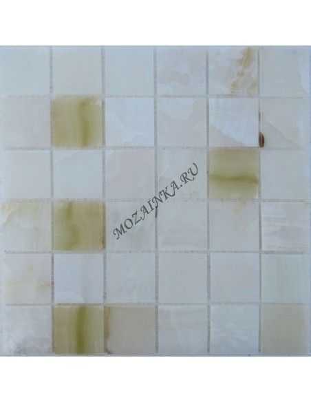 White Onyx 48-6P мозаика из оникса "Философия Мозаики"