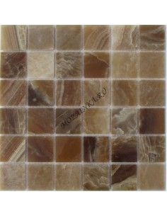 Caramel Onyx 48-8P мозаика из оникса "Философия Мозаики"
