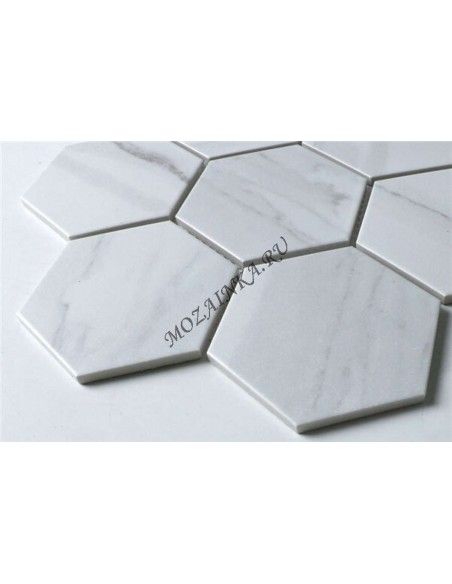 Porcelain Hexagon Carrara 95 мозаика керамическая "Философия Мозаики"