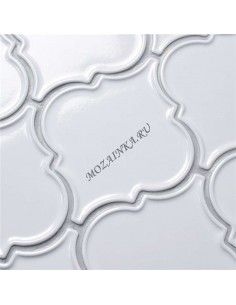 Porcelain Arabesko Plate White 160 плитка-мозаика керамическая "Философия Мозаики" 2