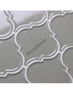 Porcelain Arabesko Plate Light Grey 160 плитка-мозаика керамическая "Философия Мозаики" 2