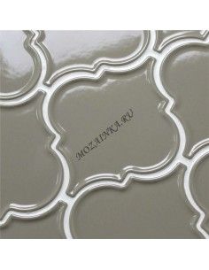 Porcelain Arabesko Plate Grey 160 плитка-мозаика керамическая "Философия Мозаики" 2