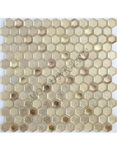 Карамель / Ледо Aureo grani hexagon 13x23x6 мм мозаика стеклянная