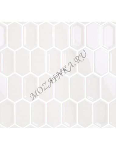 Карамель / Ледо Crayon White glos 38x76x8 мм мозаика керамическая