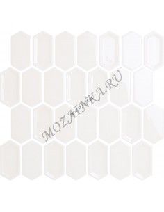 Карамель / Ледо Crayon White glos 38x76x8 мм мозаика керамическая 2