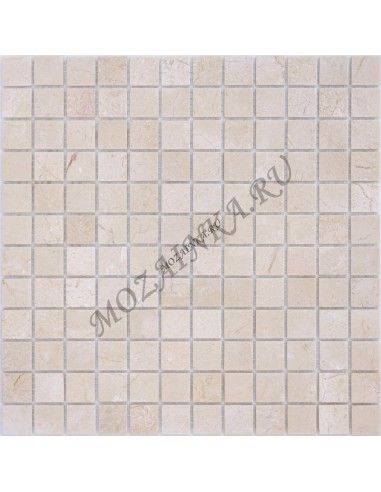 Карамель / Ледо Crema Marfil MAT 23x23x4 мм каменная мозаика