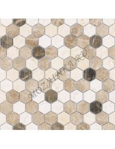 Карамель / Ледо Pietra Mix 1 MAT hex 18x30x6 мм каменная мозаика