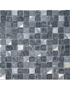 Карамель / Ледо Black Velvet 23x23x4 мм мозаика из камня, стекла и металла