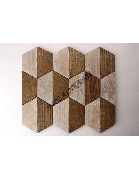 Hexo2S60-24 деревянная мозаика беленый дуб и орех