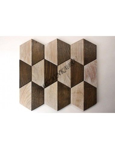 Hexo2S60-28 деревянная мозаика беленый дуб и венге