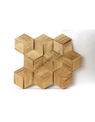 Hexo3K60-1 деревянная колотая мозаика шестигранники из трех частей
