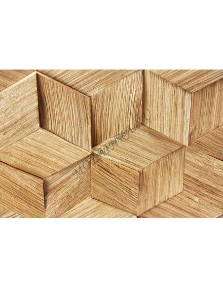 Hexo3K60-1 деревянная колотая мозаика шестигранники из трех частей, цвет: натуральный