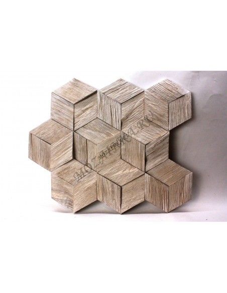 Hexo3K60-2 деревянная колотая мозаика шестигранники из трех частей