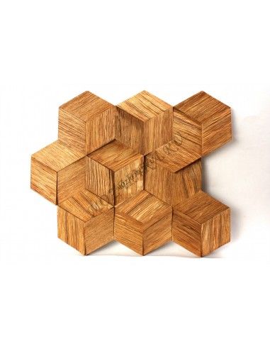 Hexo3K60-5 деревянная колотая мозаика шестигранники из трех частей