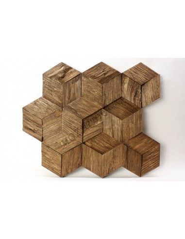 Hexo3K60-7 деревянная колотая мозаика шестигранники из трех частей