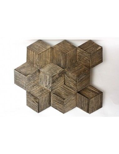 Hexo3K60-8 деревянная колотая мозаика шестигранники из трех частей