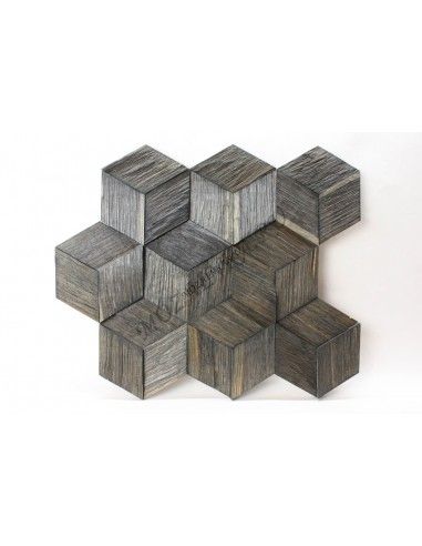 Hexo3K60-9 деревянная колотая мозаика шестигранники из трех частей