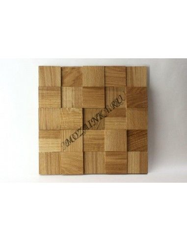 Quadro3D60S-1 деревянная шлифованная 3d мозаика, цвет: натуральный