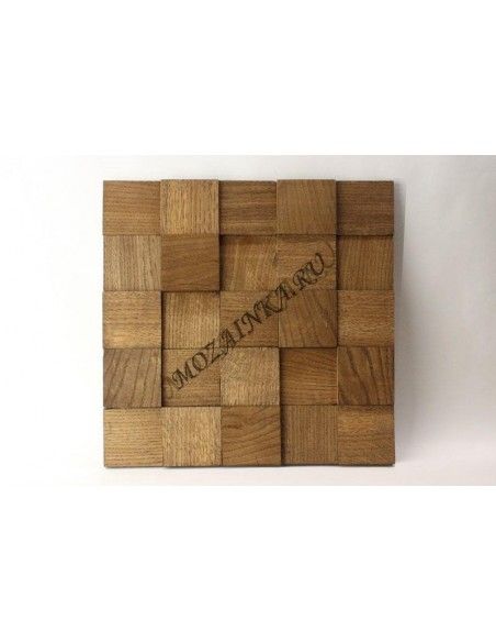 Quadro3D60S-4 деревянная шлифованная 3d мозаика, цвет: орех