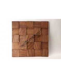 Quadro3D60S-6 деревянная шлифованная 3d мозаика, цвет: махагон