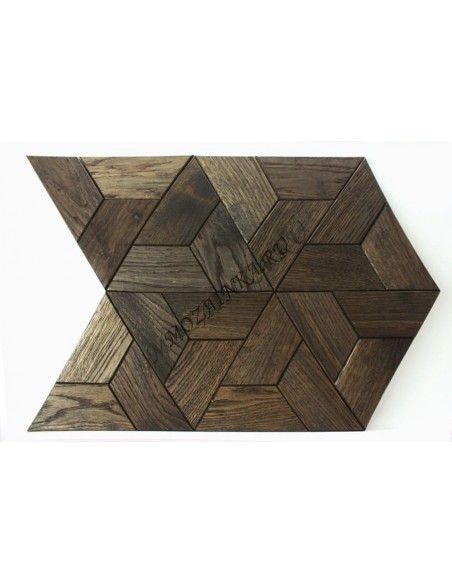 Triangle3s60-8 деревянная шлифованная мозаика с фаской, цвет: венге