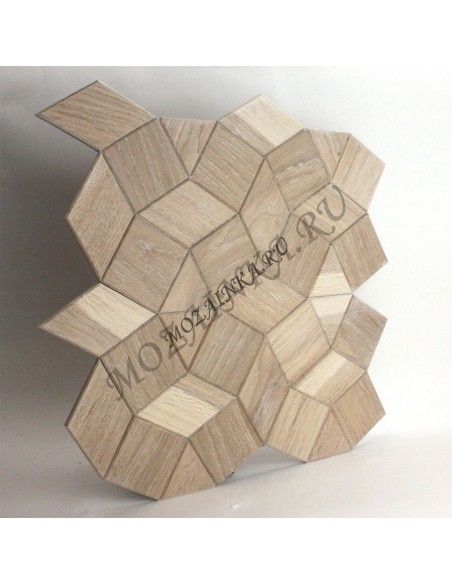 Elipse60s-3 деревянная шлифованная мозаика с фаской, серия микс, цвет: обжиг