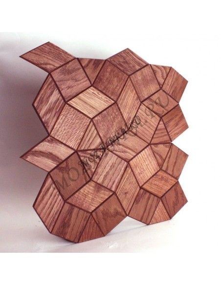 Elipse60s-6 деревянная шлифованная мозаика с фаской, серия микс, цвет: махагон