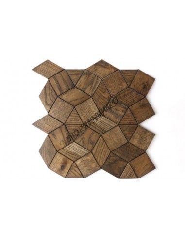 Elipse60s-7 деревянная шлифованная мозаика с фаской, серия микс, цвет: дуб