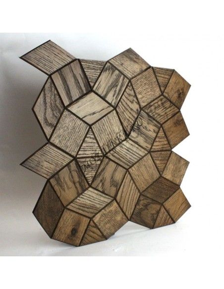 Elipse60s-7 деревянная шлифованная мозаика с фаской, серия микс, цвет: дуб