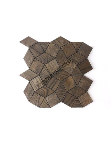 Elipse60s-8 деревянная шлифованная мозаика с фаской, серия микс, цвет: венге