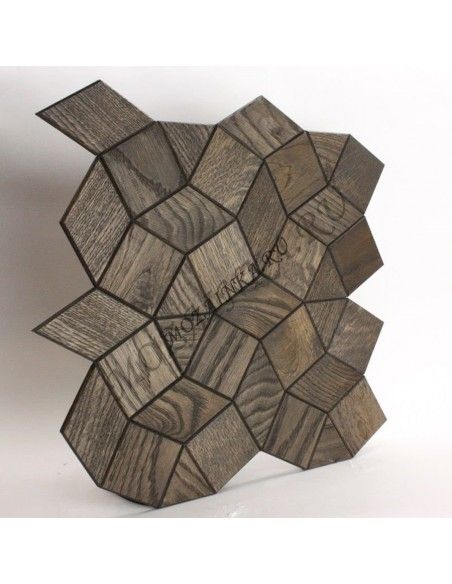 Elipse60s-8 деревянная шлифованная мозаика с фаской, серия микс, цвет: венге