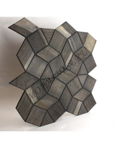 Elipse60s-9 деревянная шлифованная мозаика с фаской, серия микс, цвет: графит
