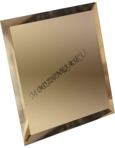 ДСТ Квадратная зеркальная бронзовая плитка с фацетом 10 мм КЗБ1-01 18x18