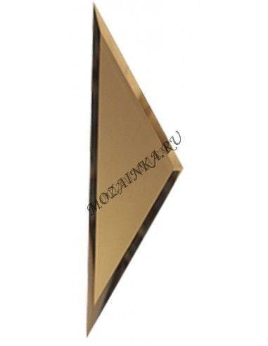 ДСТ Зеркальная матовая бронзовая плитка ПОЛУРОМБ с фацетом 10 мм РЗБм1-02(б) 15x51
