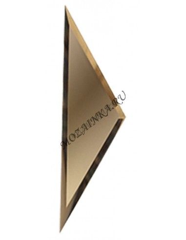 ДСТ Зеркальная бронзовая плитка ПОЛУРОМБ с фацетом 10 мм РЗБ1-02(б) 15x51