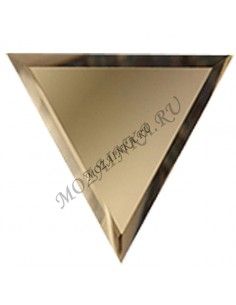 ДСТ Зеркальная бронзовая плитка ПОЛУРОМБ с фацетом 10 мм РЗБ1-02(вн) 30x25.5