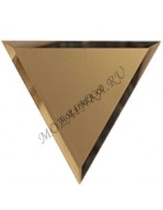 ДСТ Зеркальная матовая бронзовая плитка ПОЛУРОМБ с фацетом 10 мм РЗБм1-01(вн) 20x17