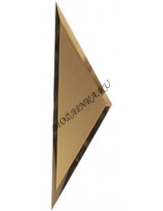 ДСТ Зеркальная матовая бронзовая плитка ПОЛУРОМБ с фацетом 10 мм РЗБм1-01(б) 10x34