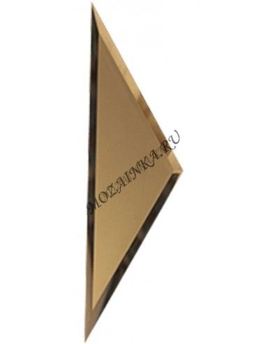 ДСТ Зеркальная матовая бронзовая плитка ПОЛУРОМБ с фацетом 10 мм РЗБм1-01(б) 10x34