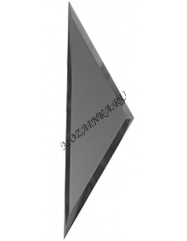 ДСТ Зеркальная матовая графитовая плитка ПОЛУРОМБ с фацетом 10 мм РЗГм1-02(б) 15x51
