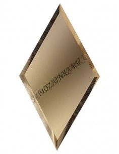 ДСТ Зеркальная бронзовая плитка РОМБ с фацетом 10мм РЗБ1-02 30x51