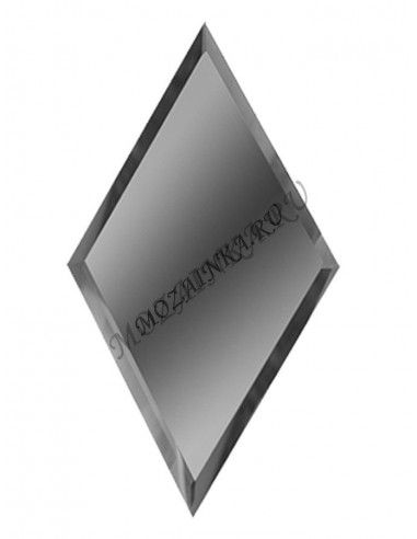 ДСТ Зеркальная графитовая плитка РОМБ с фацетом 10 мм РЗГ1-01 20x34