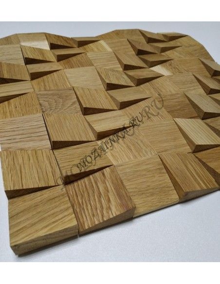 Волна Дуб деревянная 3Д мозаика, покрыта маслом Borma