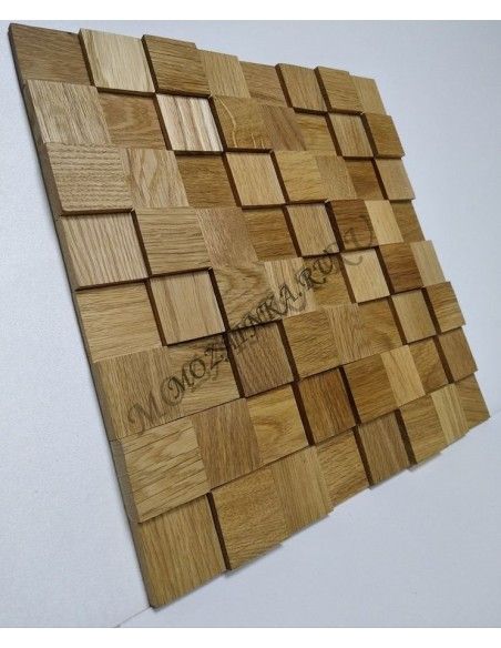 Пирамида Дуб деревянная 3Д мозаика, без покрытия маслом