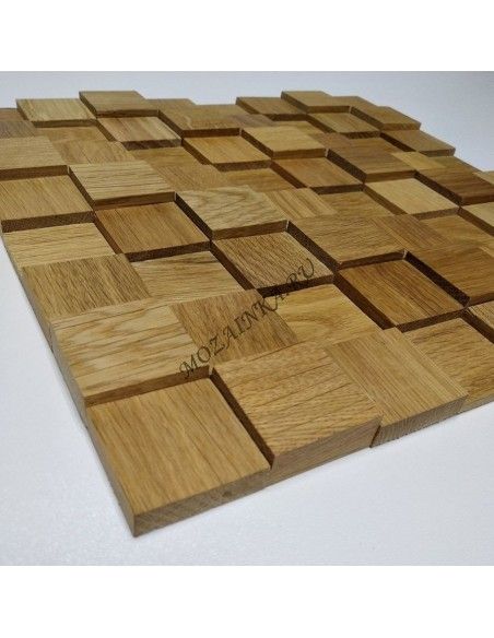Пирамида Дуб деревянная 3Д мозаика, покрыта маслом Borma