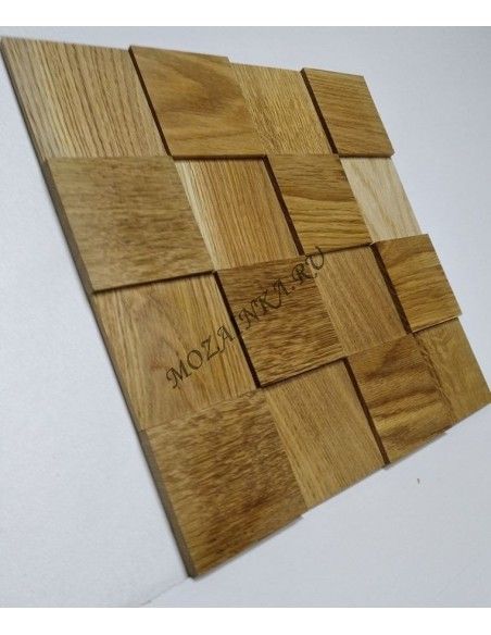 Шашки Дуб деревянная 3Д мозаика, без покрытия маслом