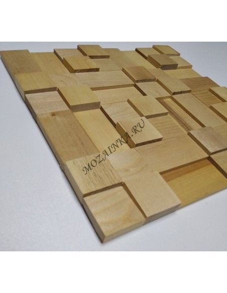 Кантри Береза деревянная 3Д мозаика, без покрытия маслом