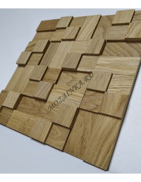 Кантри Дуб деревянная 3Д мозаика, без покрытия маслом