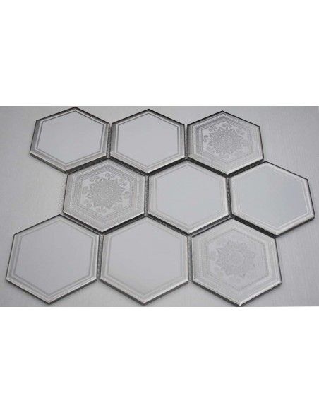 Porcelain Hexagon Carrara Decor 95 мозаика керамическая "Философия Мозаики"