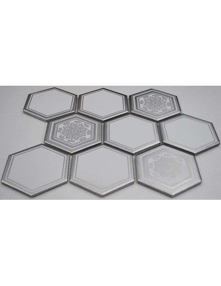 Porcelain Hexagon Carrara Decor 95 мозаика керамическая "Философия Мозаики"